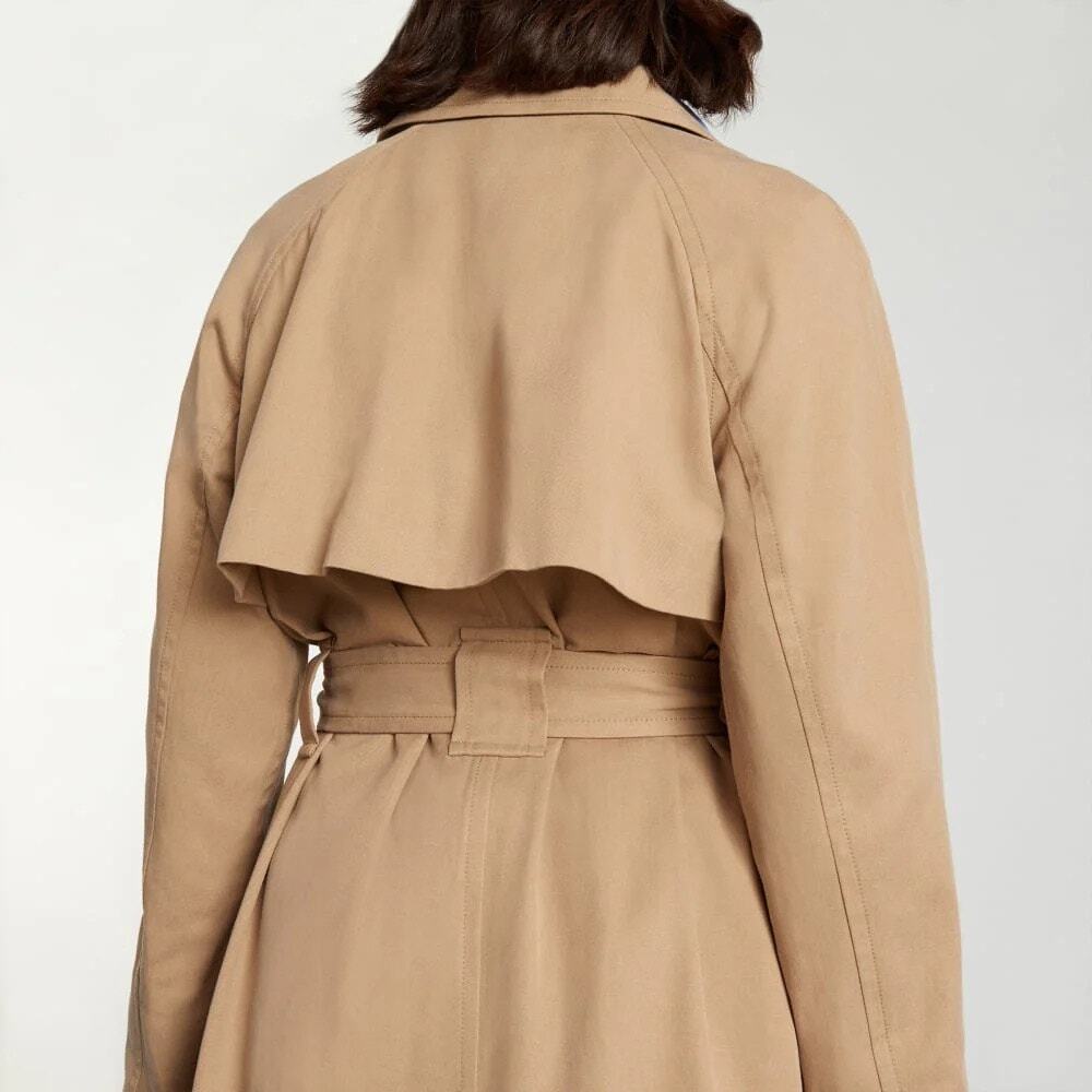 Everlane The Gathered Drape Trench Coat Belted Ash Brown Women Small NWD Classic - Picture 3 of 14